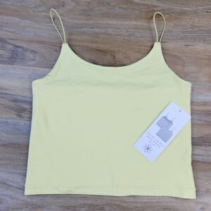 ☔️🔹️NWT Aura Yellow Cropped Spaghetti Strap Sleeveless Top Large/XLarge